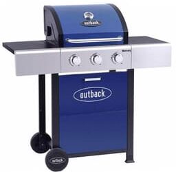 Outback Mercury 3 Burner Gas BBQ – Blue