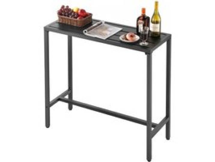 VEVOR Bartisch, 1000 x 375 x 980 mm, Bistrotisch, Stehtisch mit Metallgestell, rechteckige Esstische, Küchentisch, Tresentisch, Partytisch, Gartenmöbel für Balkon, Garten, Poolrand