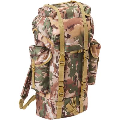 Rucksack BRANDIT "Brandit Accessoires Nylon Military Backpack", Gr. onesize, grün (tactical camo), Polyester, Rucksäcke Rucksack