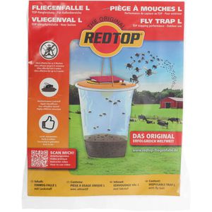 REDTOP Fliegenfalle L 3 Liter, zum Aufhängen, Köderfalle, wirkt bis zu 6 Wochen