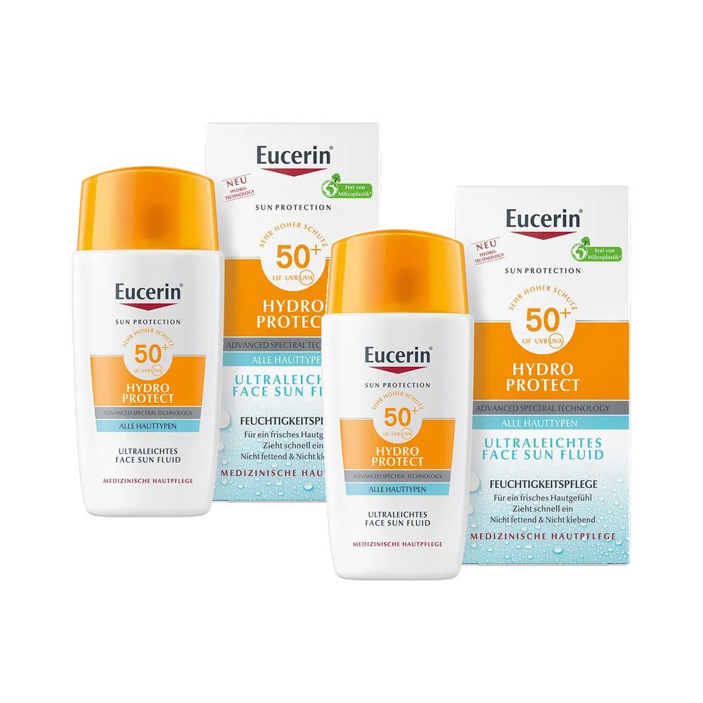 Eucerin Hydro Protect Ultraleichtes Face Sun Fluid LSF 50+ x2 2x50 ml Creme