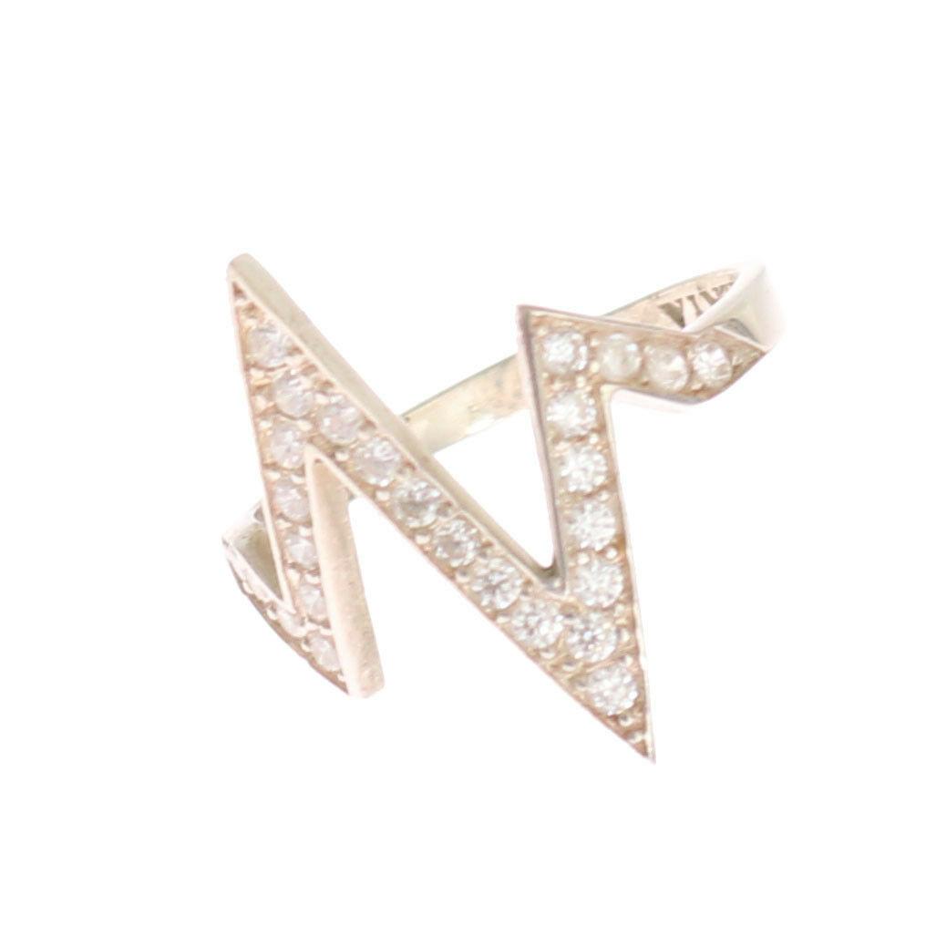 Nialaya Silber Authentischer Damen Klarer Ring
