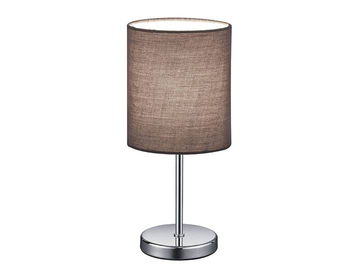 Tischleuchte Jerry Ø 13cm Silber/Grau Webstoff E14