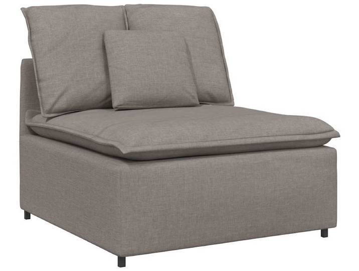 vidaXL - Modulaire - bank - middenmodule - met - kussens - 100 - cm - taupe