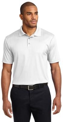 Port Authority K528 Performance Fine Jacquard Polo Shirt in White size XS   Polyester