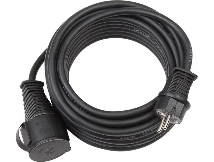 Brennenstuhl Verlengsnoer voor stoelen op de bouwplaats IP44 (10m kabel\, H07RN-F 3G1\,5\, voor buitengebruik en gebruik op bouwplaatsen) zwart