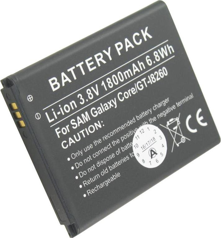 AccuCell vervangende accu voor Samsung Galaxy Core, Samsung Galaxy Core Plus en Samsung GT-I8260