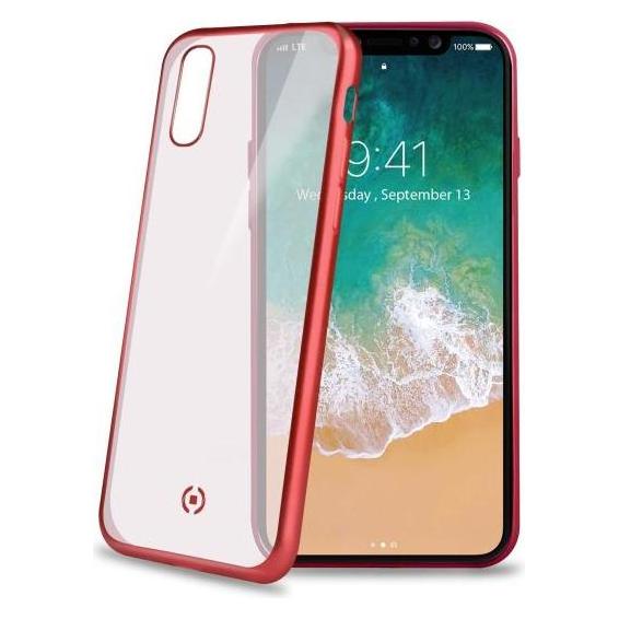 Celly Laser Matt Handyhülle 14,7 cm (5,8') Cover Rot, Transparent (Apple iPhone X) (LASERMATT900RD)