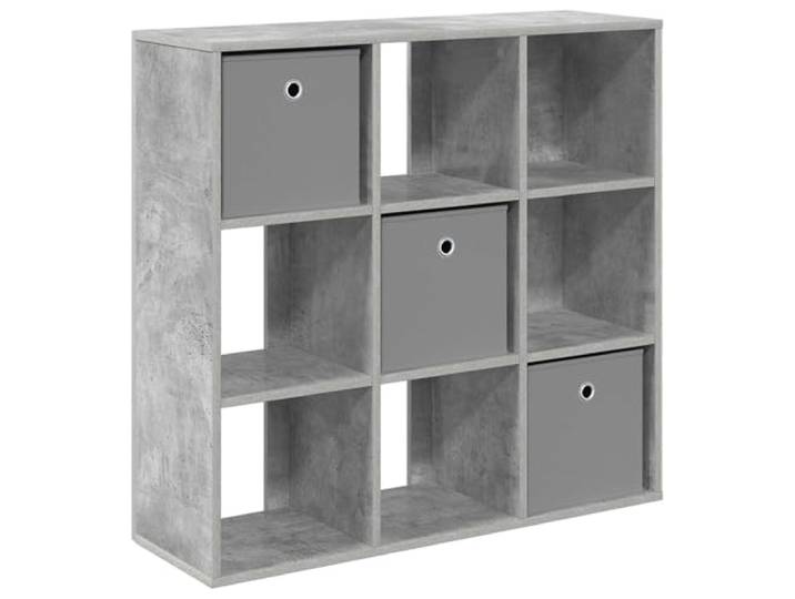 KKgypkn Sideboard Beton Grau 88,5 x 29 x 84,5 cm Holzwerkstoff, versenkte Griffe, flexible Regale, für Wohnzimmer, DIY-Montage