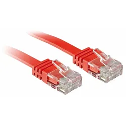 LINDY Cat.6 Flachband-Patchkabel, rot, 5m Ohne Schirmung