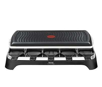 Tefal RE 4588 Raclette-Grill für 10 Personen Schwarz/Edelstahl