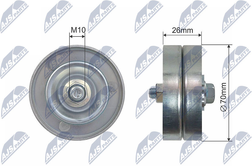 Nty Spannrolle, Keilriemen Rnkbm037 Für Bmw