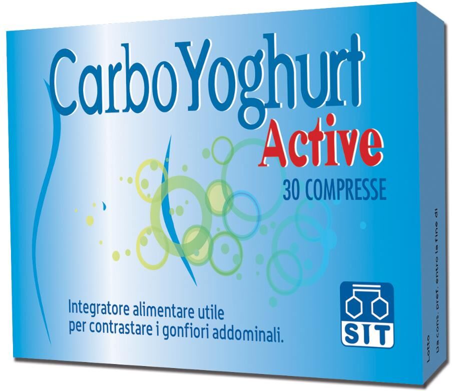 SIT LABORATORIO FARMAC. Srl Carboyoghurt Active - 30 Compresse Probiotiche per il Benessere Intestinale