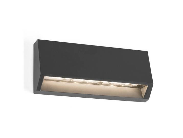 FARO BARCELONA LED Aussenwandleuchte Must, alu / grau / zink, Kunststoff, Modern, LED Wandleuchte außen