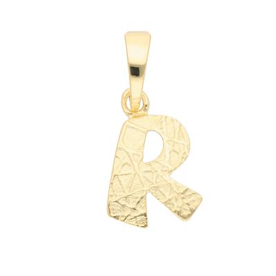 Buchstabenanhänger ADELIA´S "Buchstabenanhänger R 333 Gold ( 8K )", gold, Schmuckanhänger, Damen, R, Gold, Goldanhänger Buchstabe R