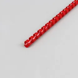 Plastikbinderücken A4, rund 12 mm | rot, PVC