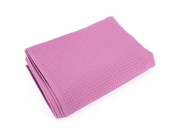 Linnea Serviette de Toilette 50x100 cm nid d'abeille Pure Waffle 300 g/m² Rose Lavande