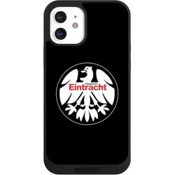 Nivocase Handyhülle für Apple iPhone 12 Hülle NIVOpure Case Schwarz Eintracht Frankfurt Offizielles (Apple iPhone 12), Smartphone Hülle, Schwarz