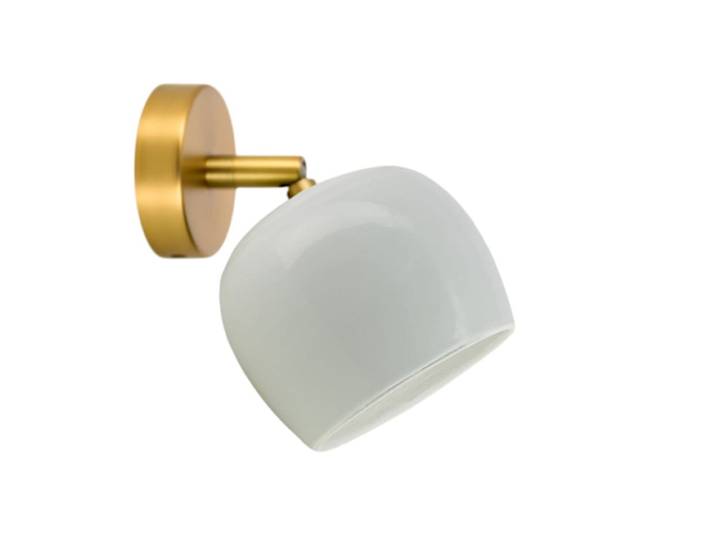 Applique articulée laiton et céramique blanche