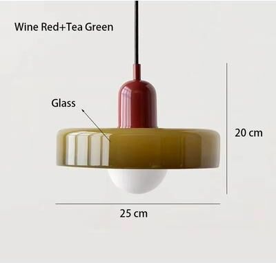 Inspired Living Nordic Elegance Retro Glass Pendant Light LED Indoor Hanging Light Fixture For Living Room & Dining c3 warm White 110v