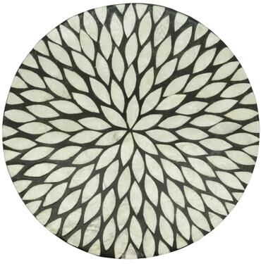 Saro Lifestyle "Floral Capiz Design Table Placemats (Set of 4) - 15"""