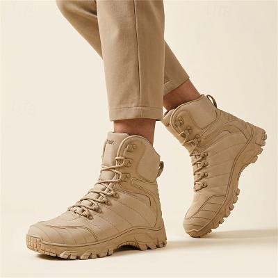 LightInthebox Men's Camouflage Tactical Combat Boots, Lace-Up Non-Slip Outdoor Boots for Active Men, Hiking, Hunting, Work and Military-Inspired Wear