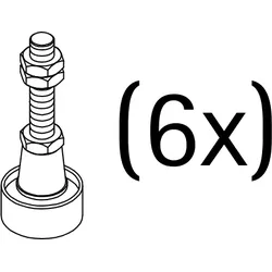 HSK Ersatzteile Set Füße für Marmor-Polymer Duschwanne, D2056-26 D2056-26