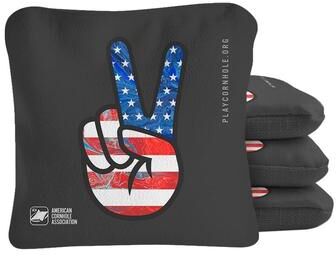 Skip's Garage Peace Love Freedom Dual Sided Cornhole Bags