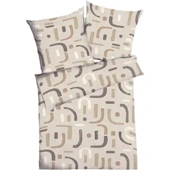 Kaeppel, Bettwäsche, Biber Bettwäsche Elements cappuccino (Bettwäsche Set, 135x200 cm + 80x80 cm)