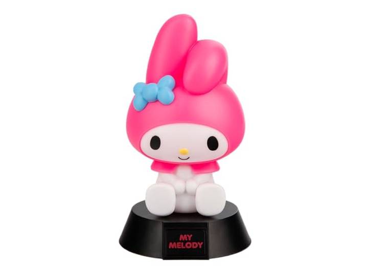 My Melody Icon Light - Produit Sanrio officiellement licencié Lumière de caractère de 13 cm Lueur douce et chaude Portable à piles Décoration de bureau mignonne Cadeau Sanrio