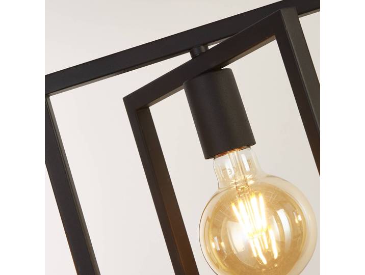 Searchlight Hängelampe Squares, dimmbar, schwarz, für Wohn- / Esszimmer, Metall, Modern, Pendelleuchte