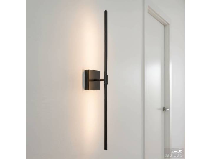 Akku-Wandleuchte ONS 12 x 71 x 11cm Schwarz/Schwarz Eisen, pulverbeschichtet LED LED-Platine