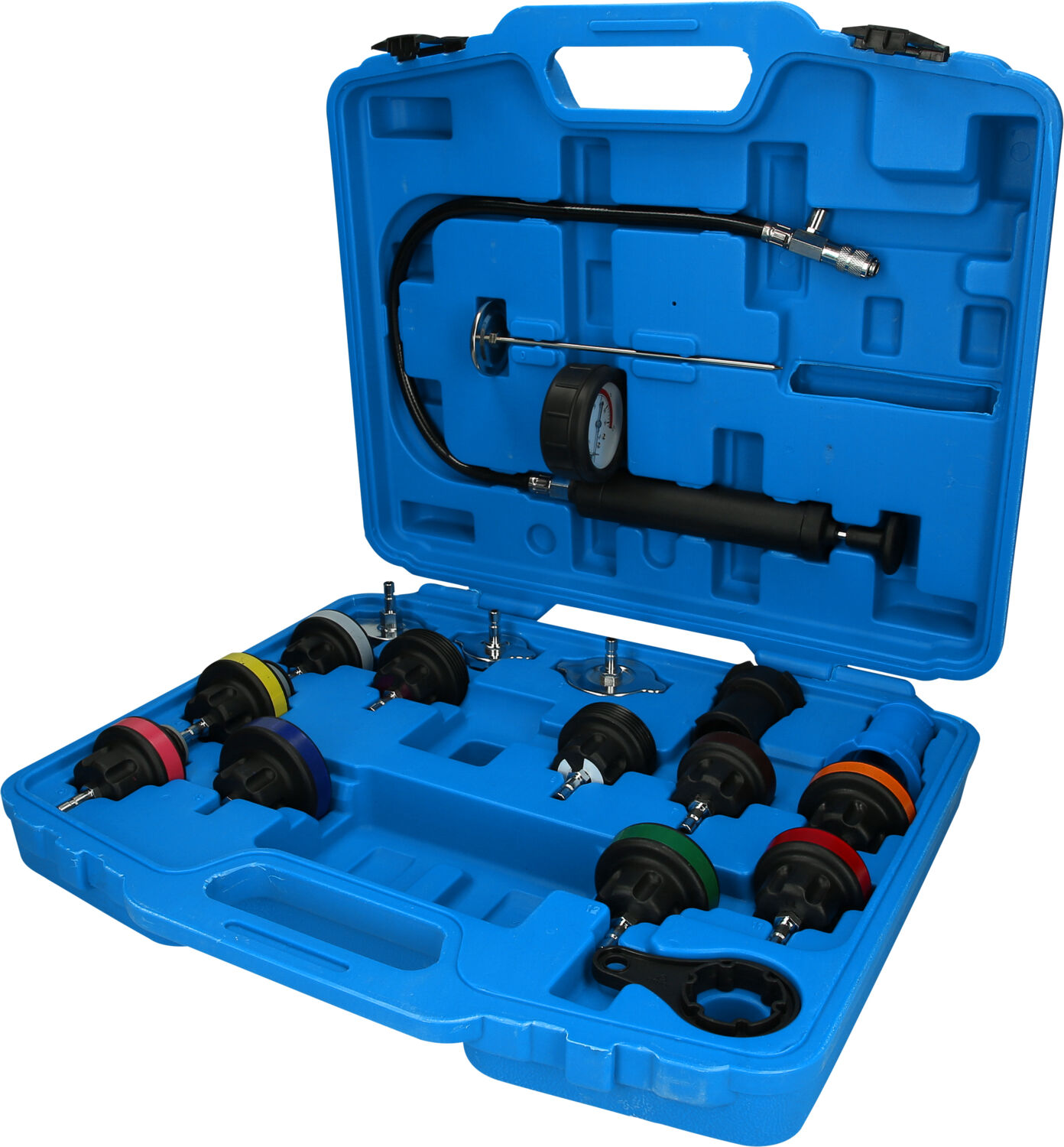 Brilliant Tools Prüfset, Kühlsystemdruck Kühlsystem-Diagnose-Satz, 18-Tlg. Bt521200