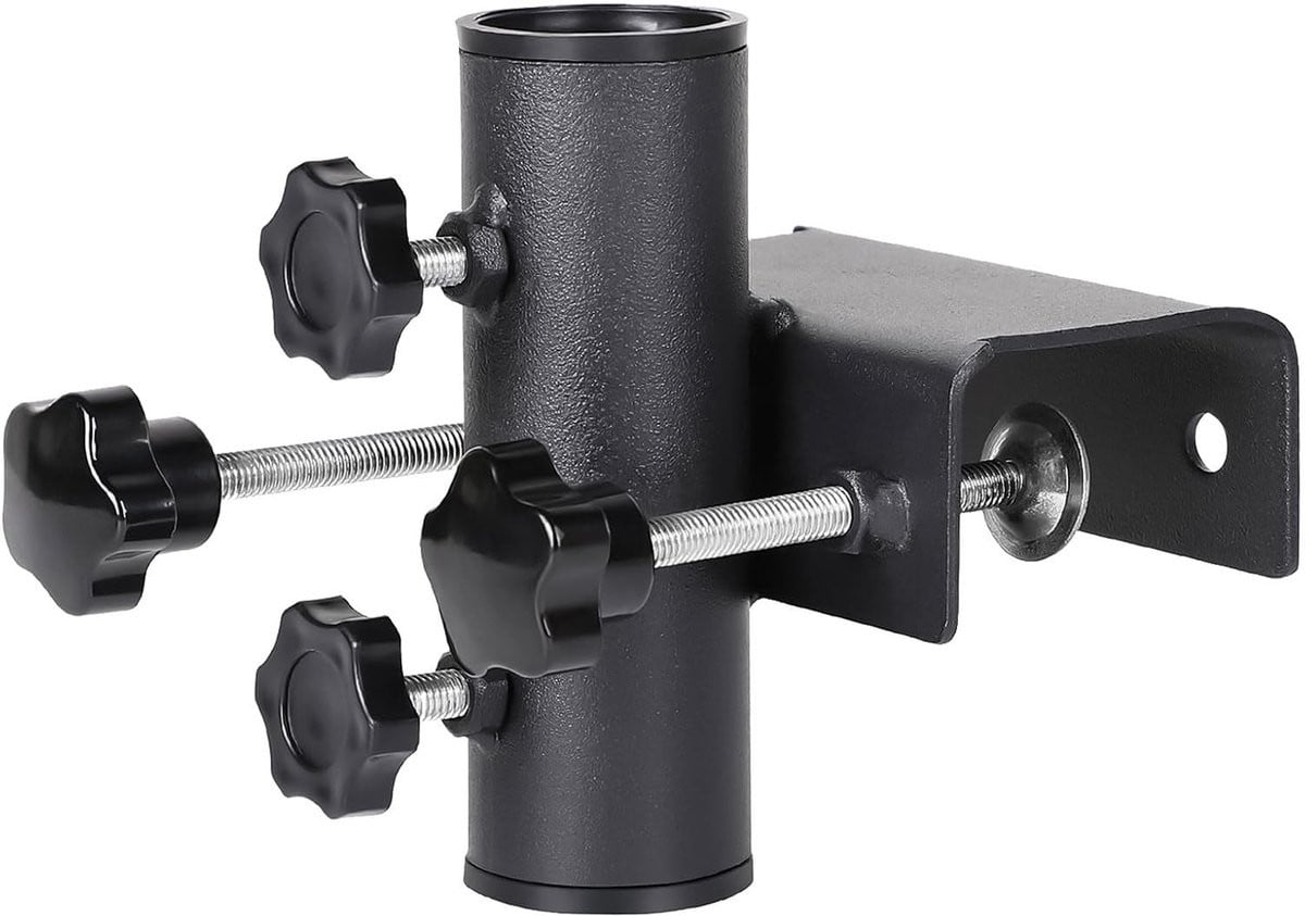 Dailygoody Parasolhouder voor balkonleuning - Stabiele metalen parasolhouder - Instelbaar voor balkon en terras