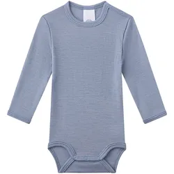 Sanetta Body langarm Wolle/Seide, hellblau, 92