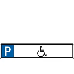 Schild I Parkplatzreservierungsschild Behinderte, ohne Befestigungsset, 520x110mm