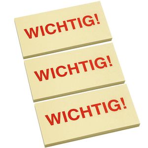 Info Haftmarker Pagemarker, 5651-01, Wichtig!, Papier, beschriftbar, 3 x 50 Streifen, gelb