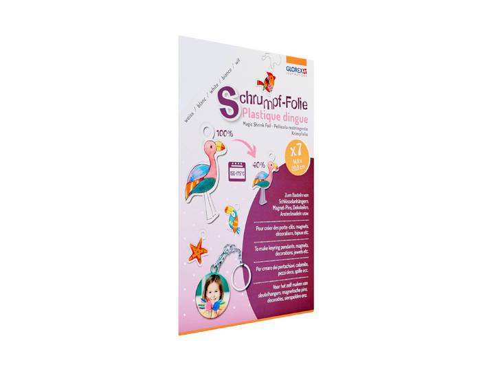 Glorex Schrumpffolie A5 Weiss 7 Bogen