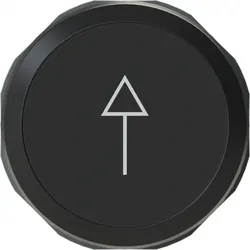 ABB MP1-7206 Drucktaster beschriftet, schwarz, flach-tastend, Frontring Kunststoff schwarz, Symbol weiss: Pfeil nach, oben, nicht beleuchtbar