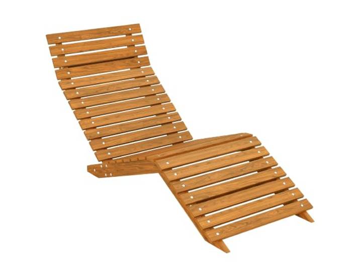 Outsunny Houten Zonneligstoel tot 120 kg massief hout 66x170x77cm