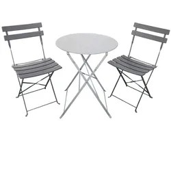 HTI-Living Bistroset 3-teilig Cavo Grau