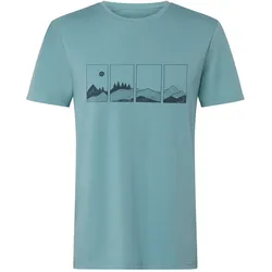 Tchibo - Outdoor-T-Shirt - Herren - Gr. L - türkis/print