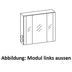 Artiqua LED-Spiegelschrank , Stahlgrau, 071-SET-2-82-LA-88 071-SET-2-82-LA-88