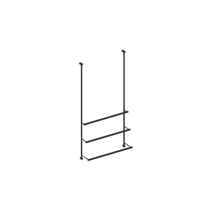 Giese Server Badetuchhalter 30856-14 für Glasduschen, schwarz matt