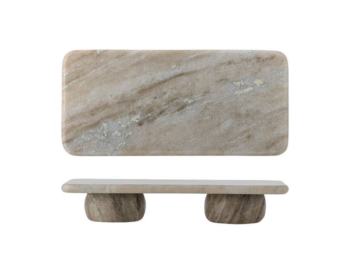 Bloomingville Dienblad Fatin Marmer, 38 x 18cm - Grijs