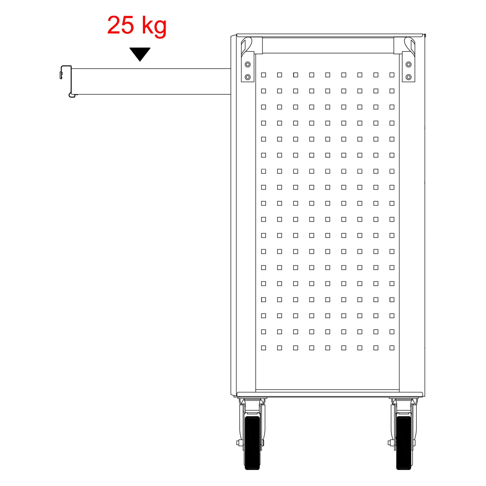 KS Tools ECOline SCHWARZ/ROT Werkstattwagen mit 7 Schubladen und 515 Premium-Werkzeugen (897.7515)