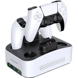 Graugear G-3506-CG-4TB Festplattengehäuse + Ladestation, Festplattengehäuse, Schwarz, Silber, Weiss
