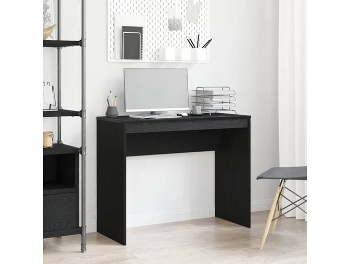 Bureau chêne noir 90x40x72 cm bois d ingénierie