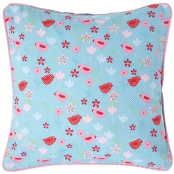 KISSENHÜLLE Vögel & Blumen 45/45 cm