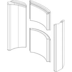 Set Brennraumauskl. Columna mitte - 8738803802